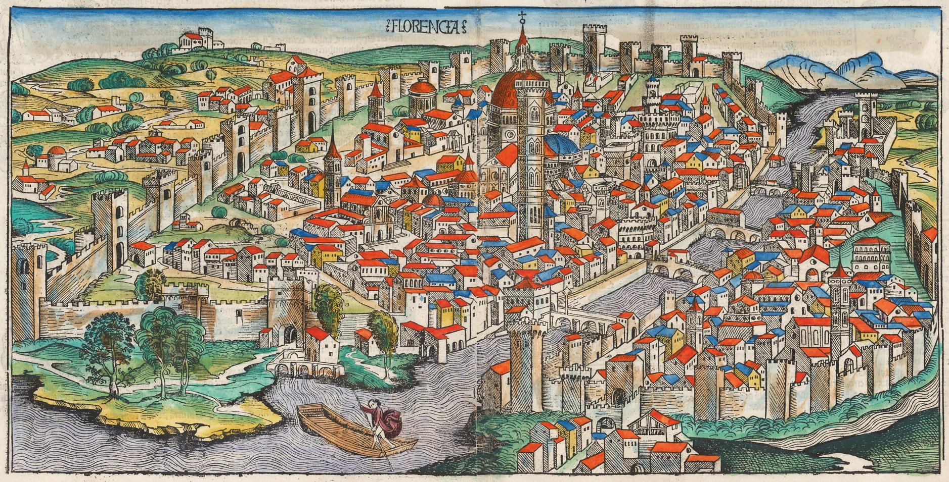 Florence in the Nuremberg Chronicle / 《纽伦堡编年史》中的佛罗伦萨城市图