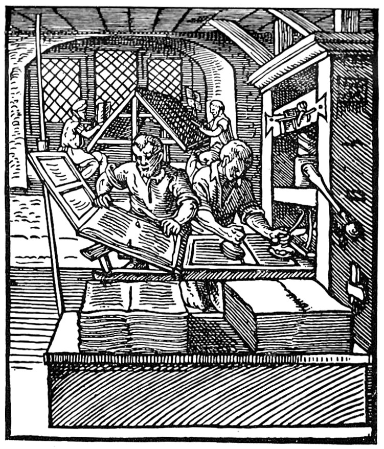 The Printer from the Book of Trades / 约斯特·阿曼《印刷工》