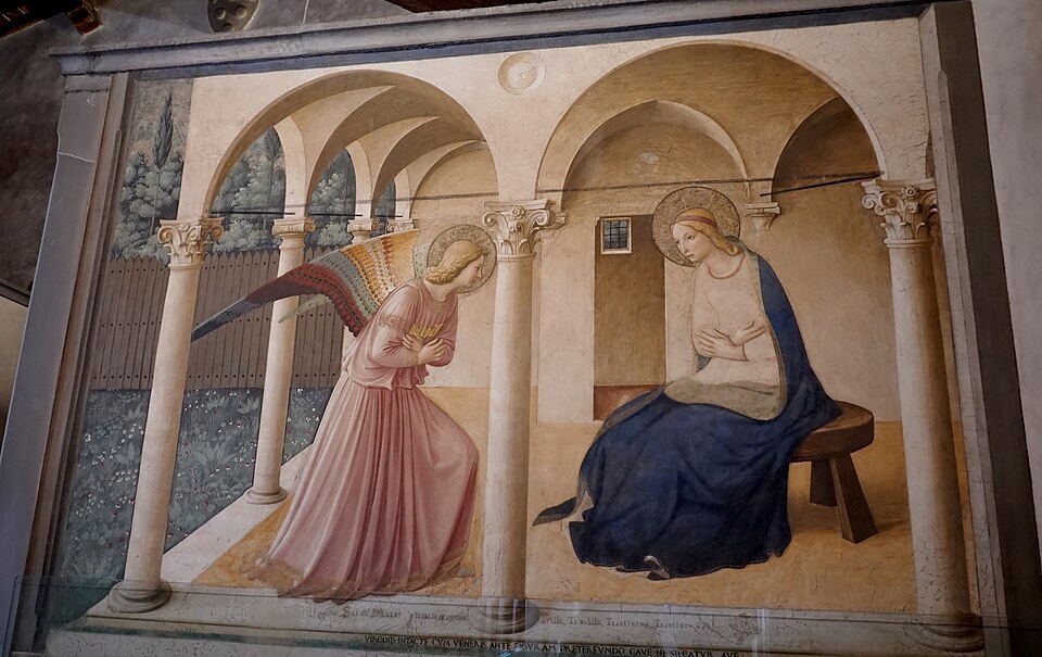 The Annunciation, San Marco north corridor / 安杰利科修士《天使报喜》（圣马可修道院北廊）