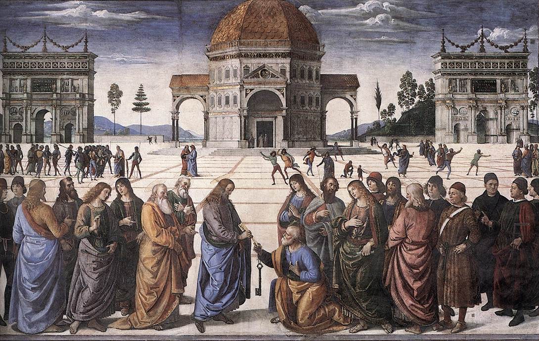 Perugino, Christ Handing the Keys to Saint Peter / 佩鲁吉诺《基督将钥匙交给圣彼得》